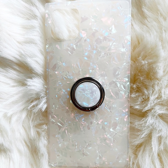 SOLD -  iPhone case for 11 Max Pro : FLAUNT Opal Shell Square iPhone case - Picture 2 of 10